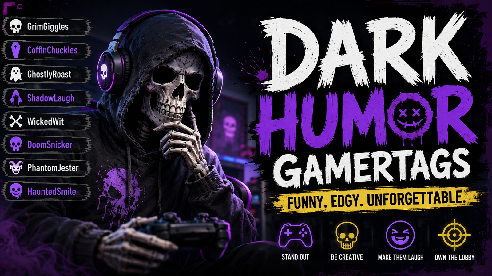 Zingyzon.com Dark Humor Gamertags