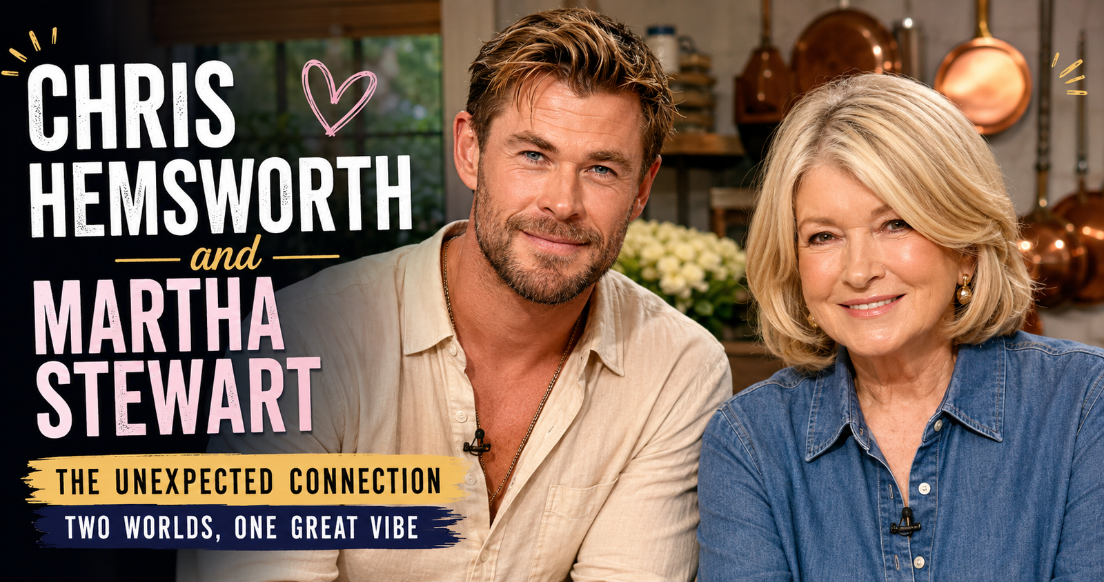 Chris Hemsworth and Martha Stewart